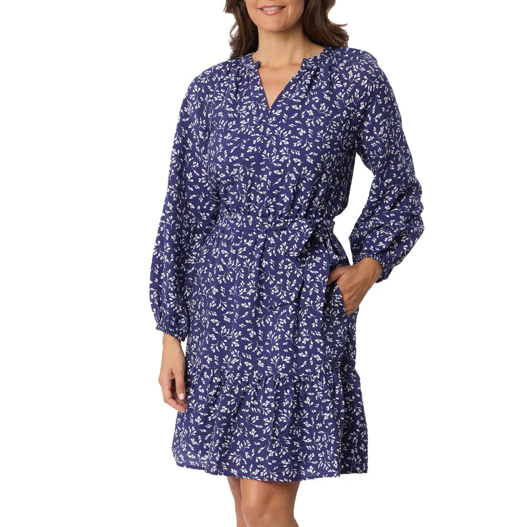 Draper James Women's Long Sleeve Belted Dress