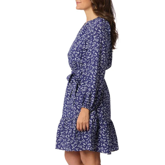 Draper James Women's Long Sleeve Belted Dress