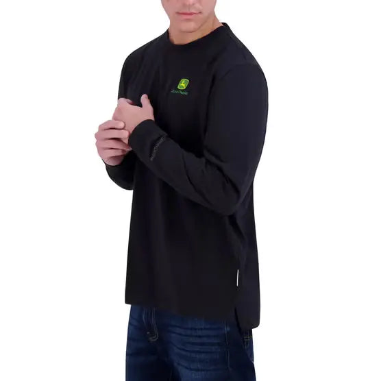 John Deere Men's Long Sleeve Embroidered Jersey T-Shirt