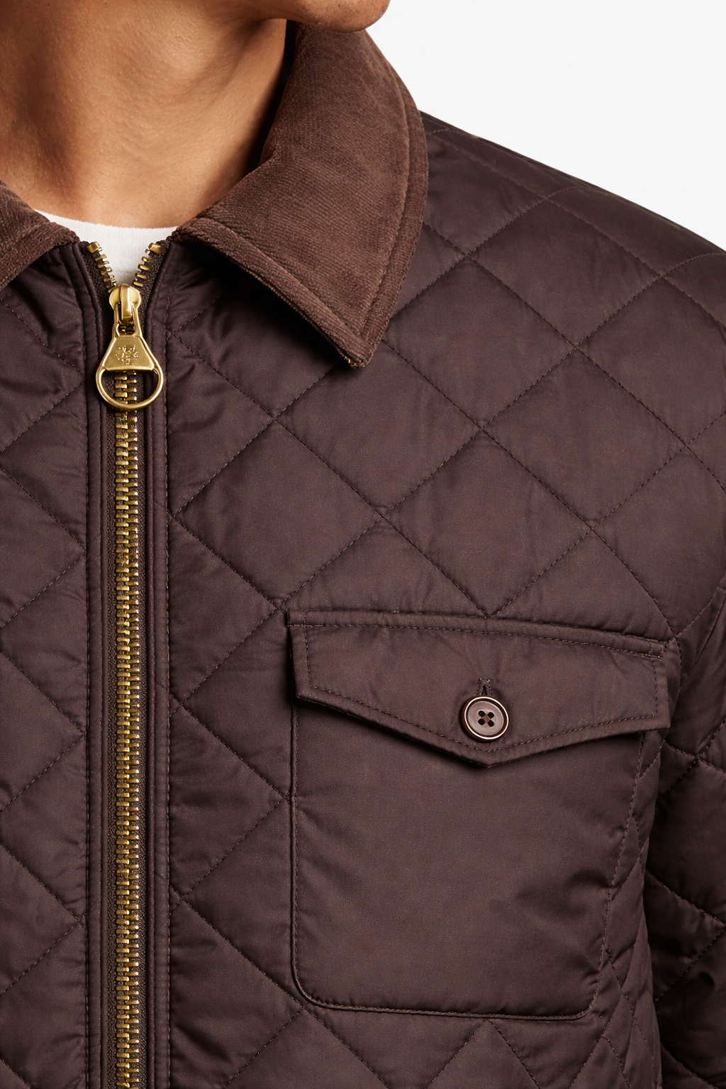 brown jacket detail