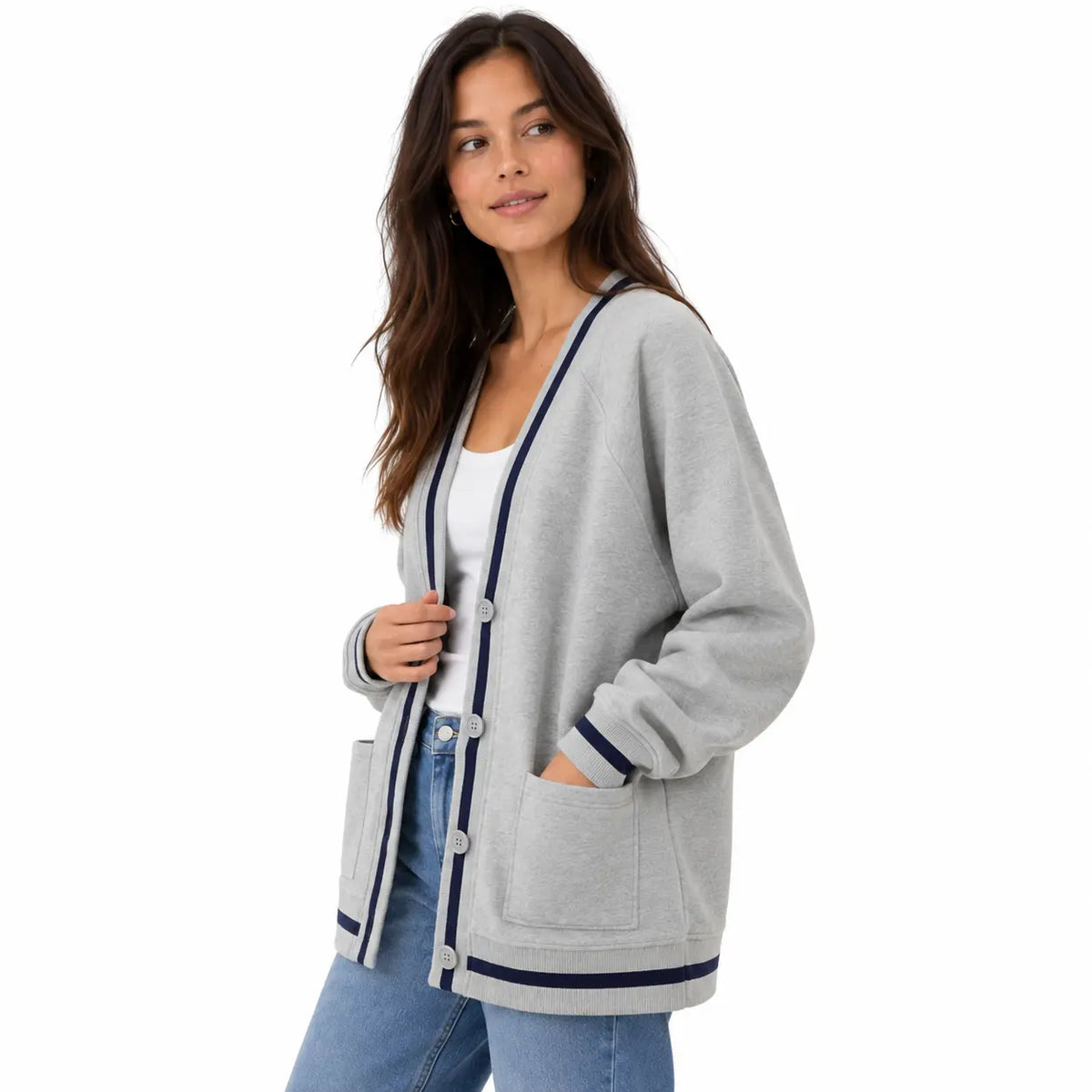 GAP Women's Vintage Varsity Cardigan
