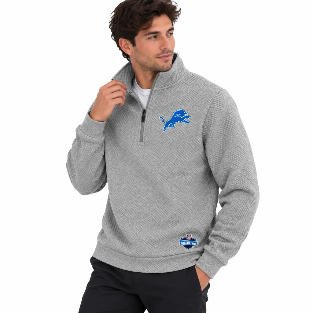 NFL Men's 1/4 Zip Pullover Detroit Lions