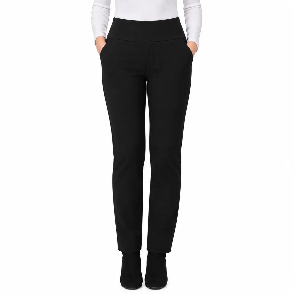 S.C. & CO. Women’s Pull-on Straight Leg Pant with Tummy Control‌
