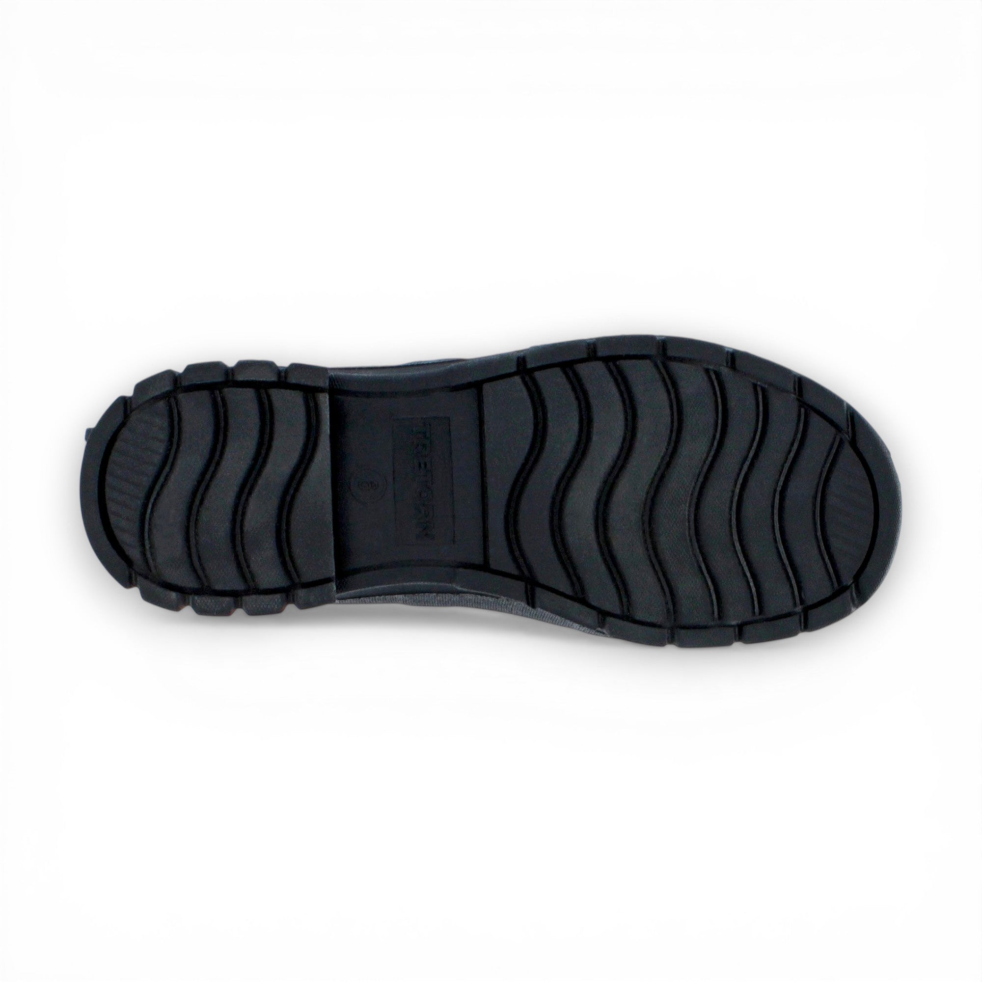 Black sole of a shoe on a white background